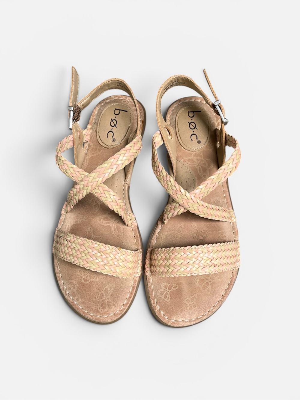 B.o.c. “Dena” Vegan Leather Braided Strappy Sandal in Cheeky Pink Size 8